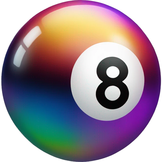 iridescent 8 ball emoji