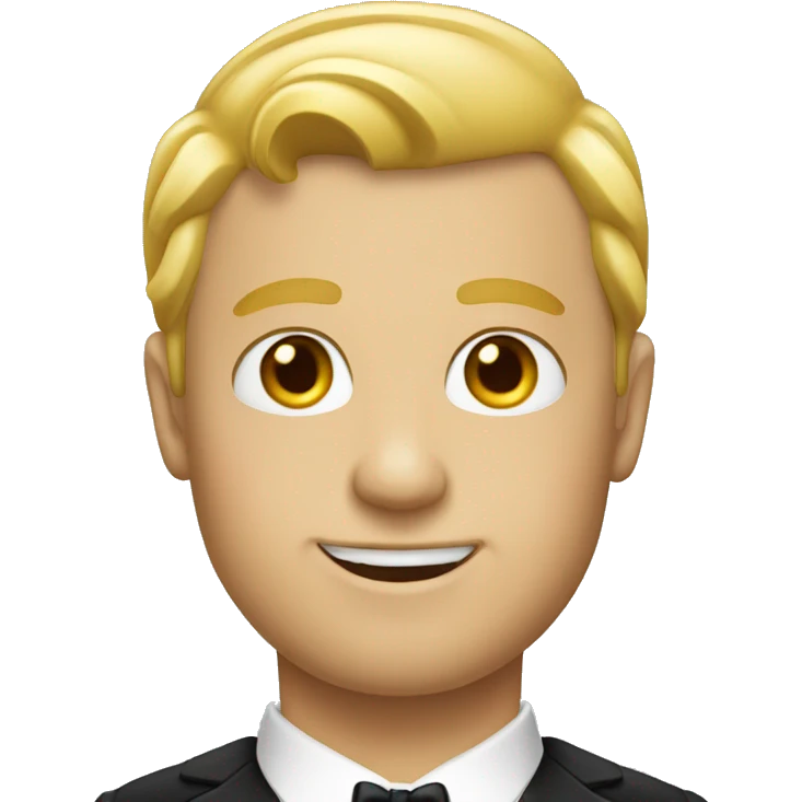 Blonde gentleman in tuxedo  emoji