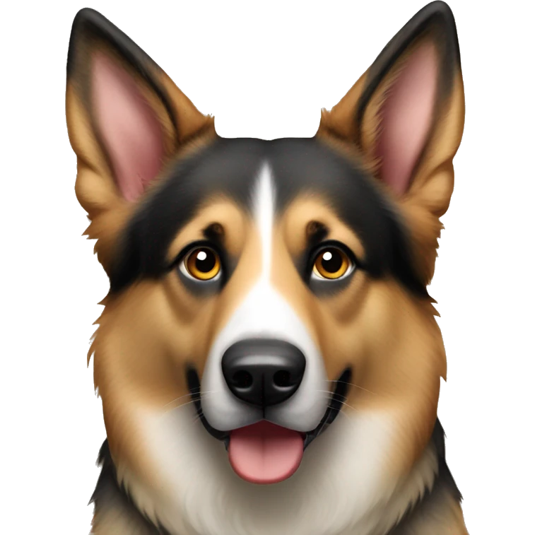 German Shepard Australian Shepard mic emoji