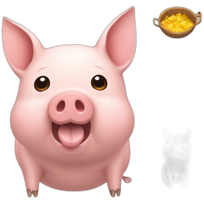 Pig deguised pikachu emoji