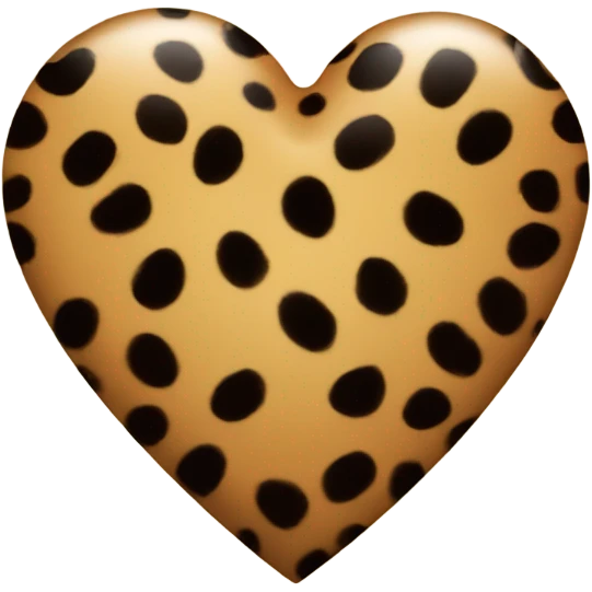 Leopard print heart emoji