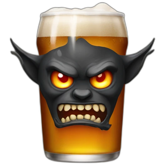 demon drink beer emoji