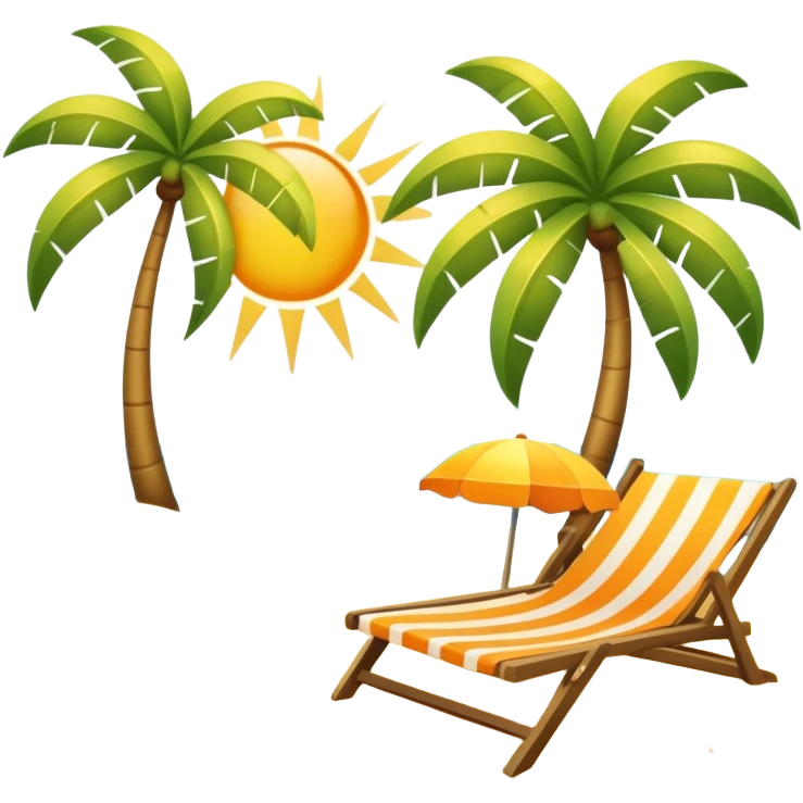 Beach sun emoji