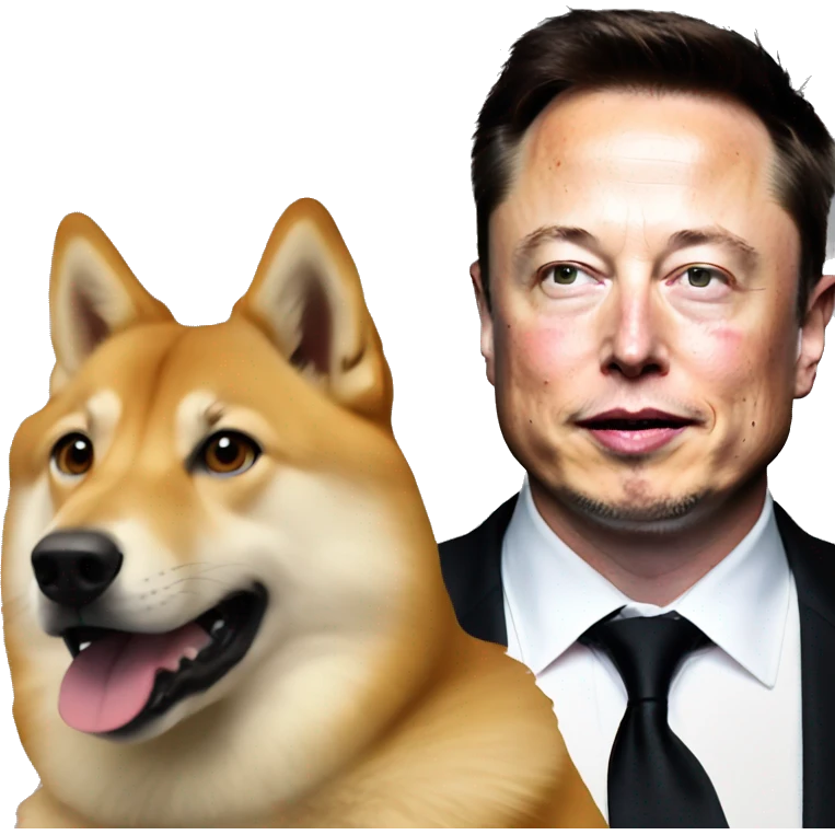 elon musk with doge emoji