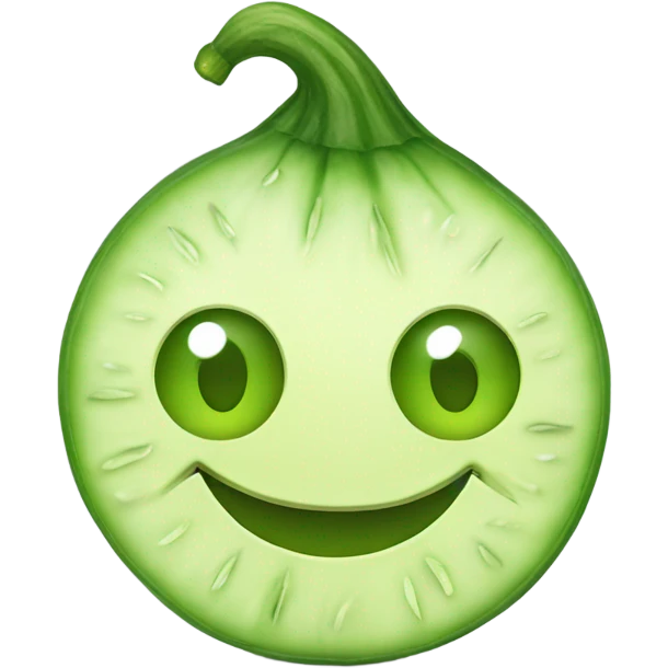 Smiley face with a cucumber emoji