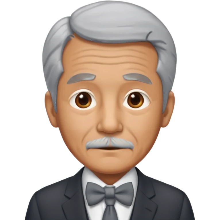 Very old man in suit with neckBow. emoji