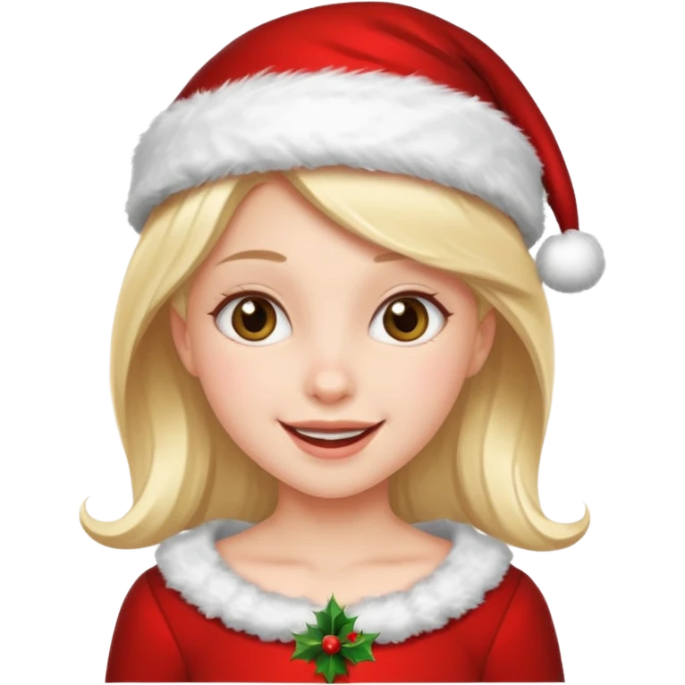 menina trajes natalinos e um olhar feliz emoji