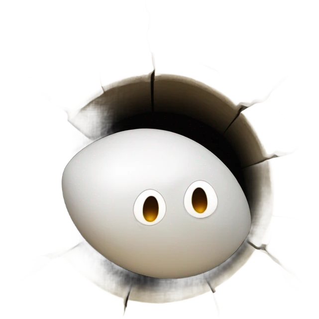 An angry eggshell clogging a sewer pipe emoji