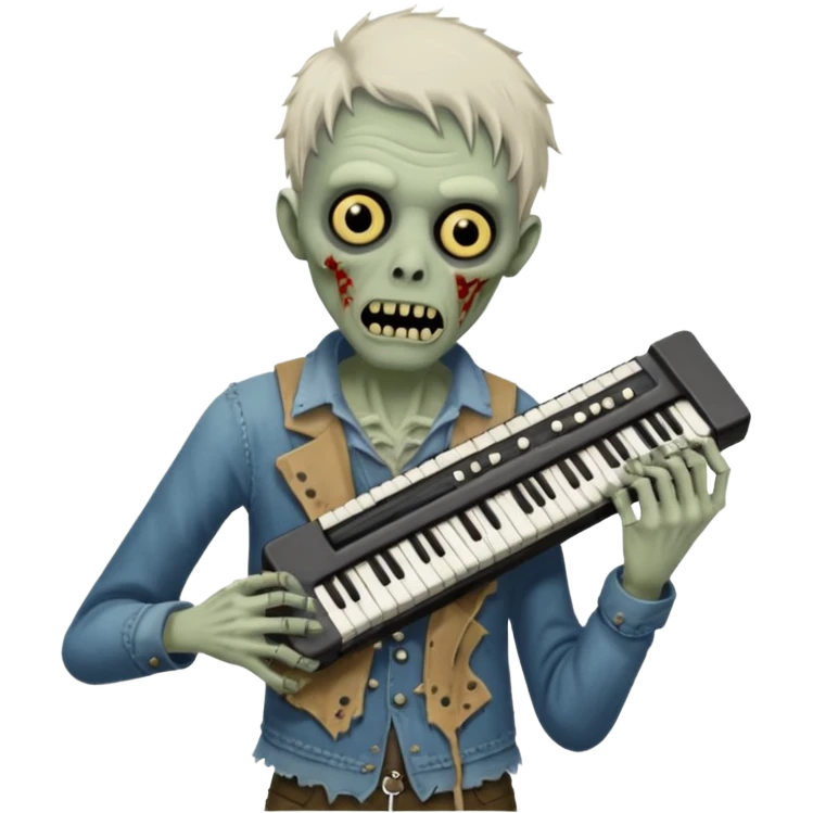 Zombie plays the melodion emoji