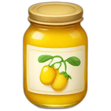 Yellow jam emoji