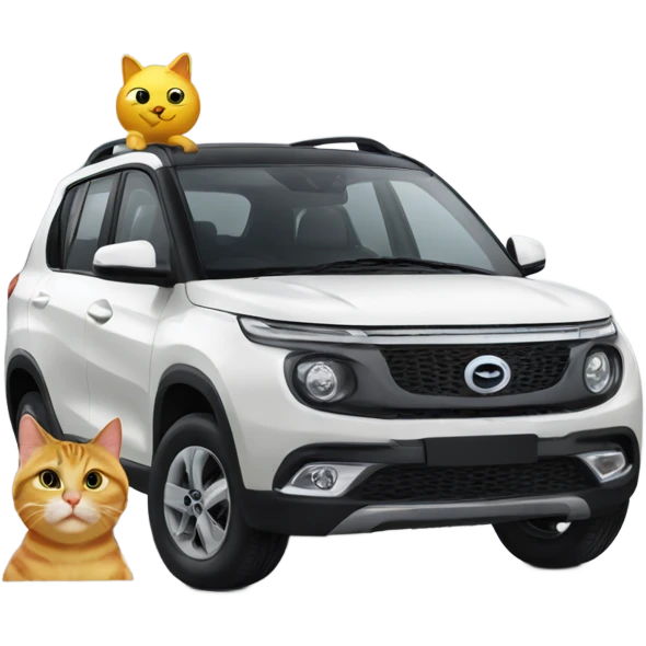 Tata punch car with cat face emoji