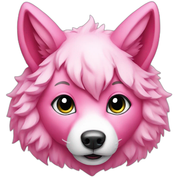 pink strawberry wolf emoji