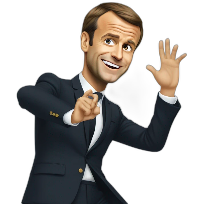 Emmanuel Macron qui DAB emoji