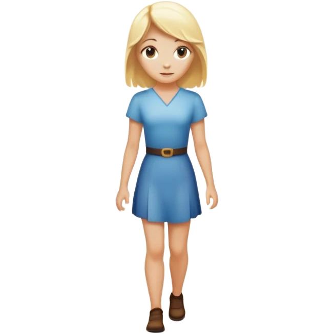 back of blonde woman stands In front at a crossroads between two paths—one illuminated, the other in shadow... scary and sunlight ...she walks the light path  emoji