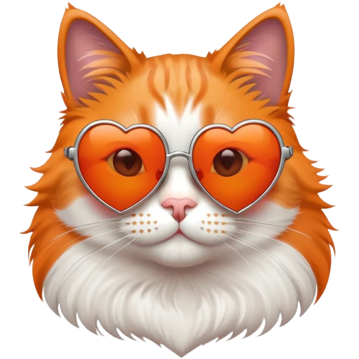 Cat with heart-shaped sunglasses emoji