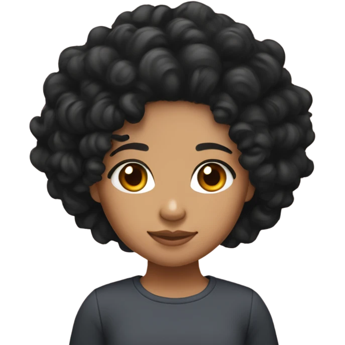 lightskin curly head and short black hair girl emoji