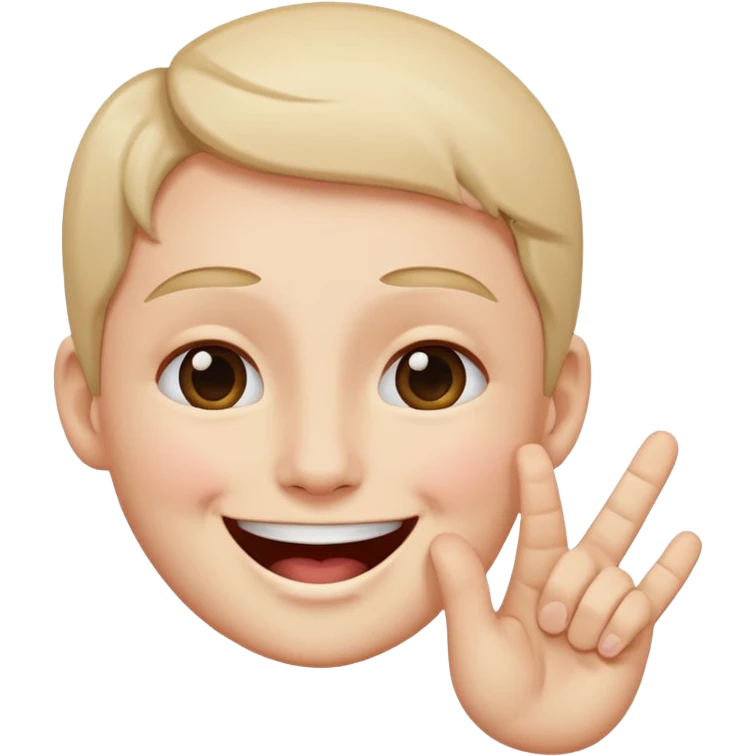 Laughing face making an L shape with its fingers on its forehead emoji