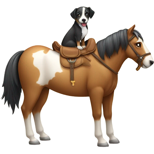 Dog on horse emoji