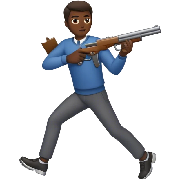 gta v gun small running emoji