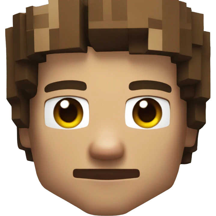 Minecraft character very realistic emoji