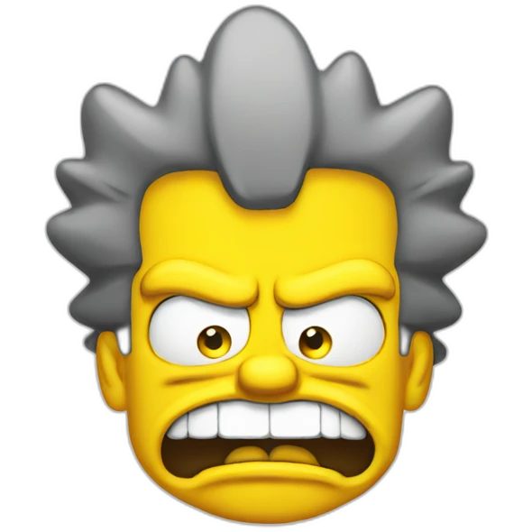 Bart Simpson angry emoji