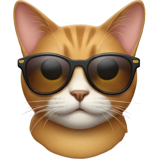 Cat with sunglasses emoji