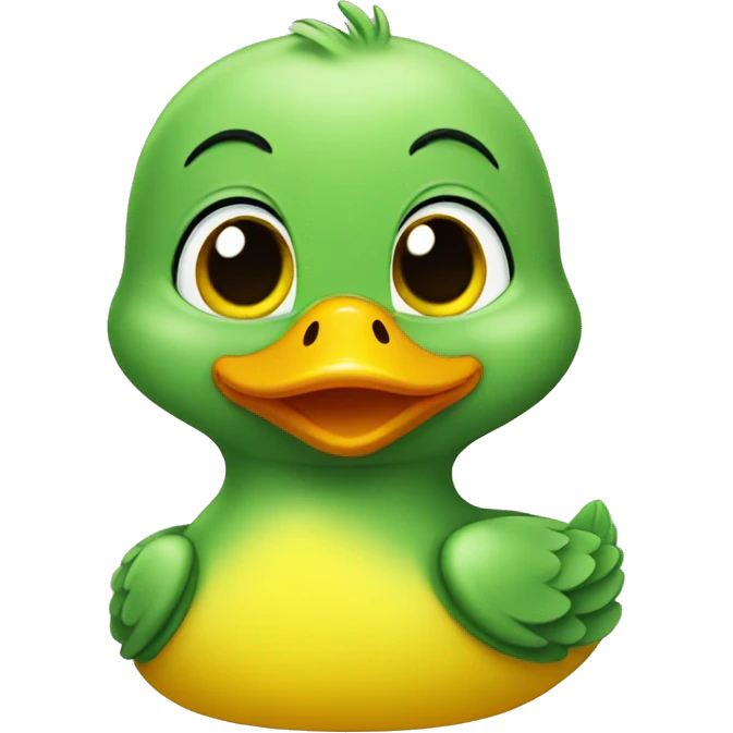 Cute ducky with hesar emoji