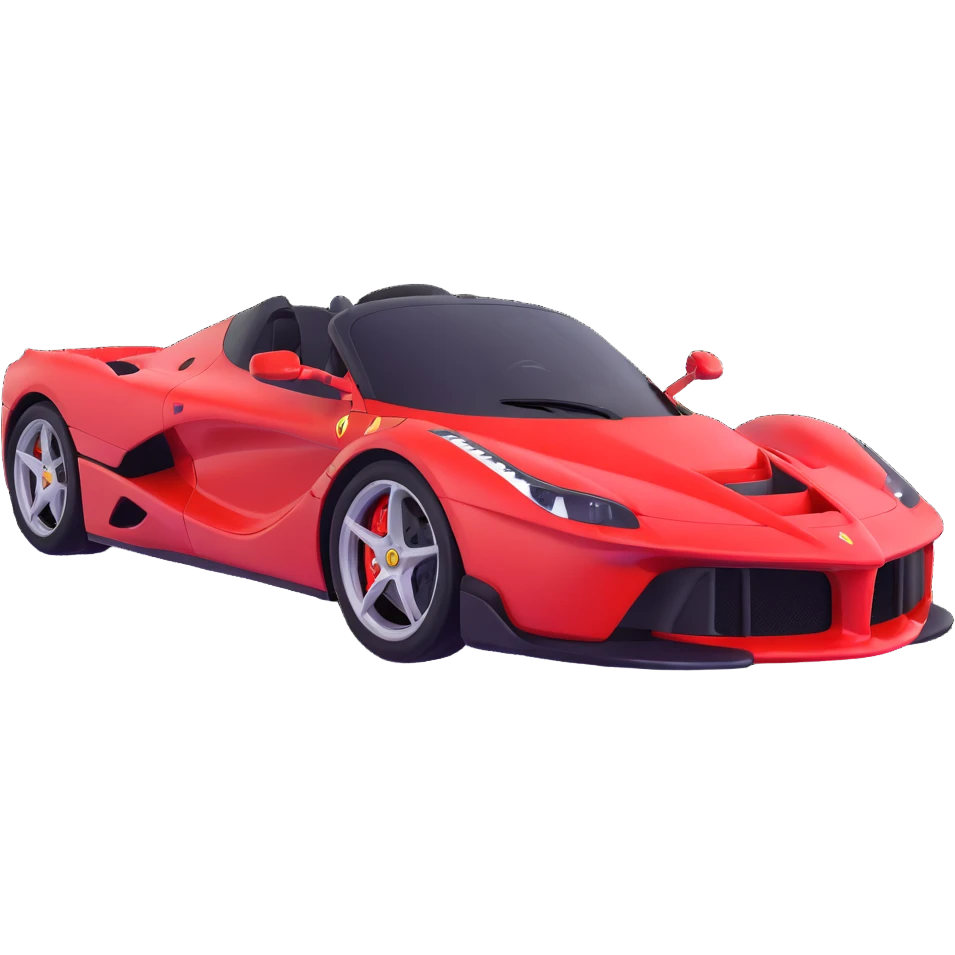 red LaFerrari sports car emoji