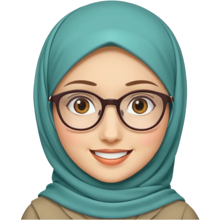 Full picture of hijabi educated girl emoji