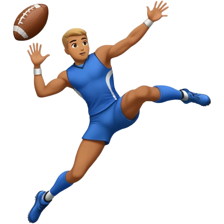 Football player hurdle backwards over an opponent  emoji