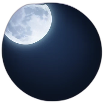 mystical moon in shadows emoji