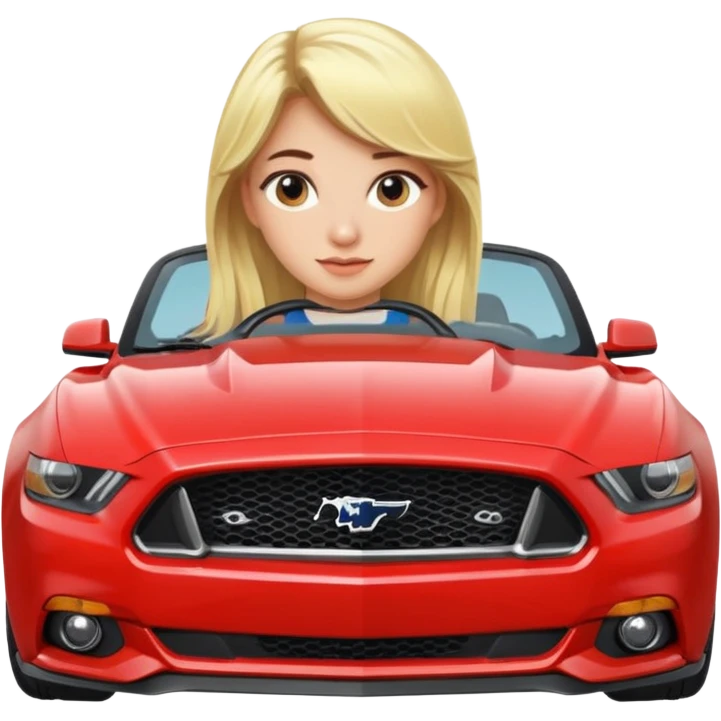 Blonde girl in Mustang  emoji