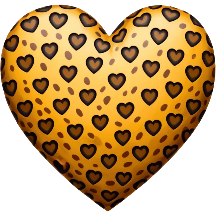 Leopard print heart emoji