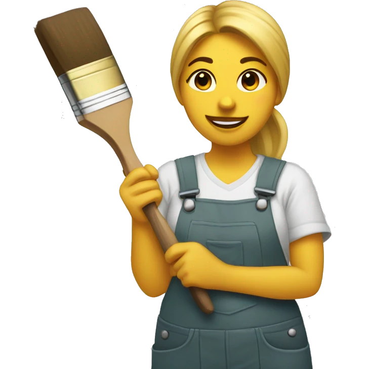 Female painter with a brush emoji