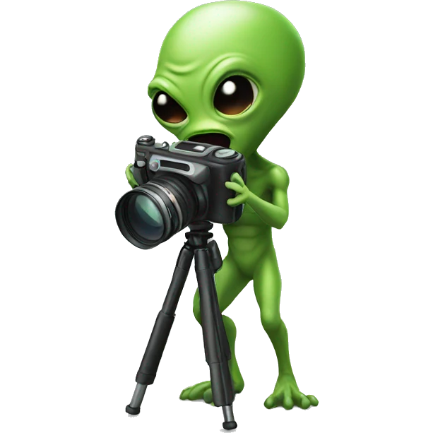 Alien taking photos emoji