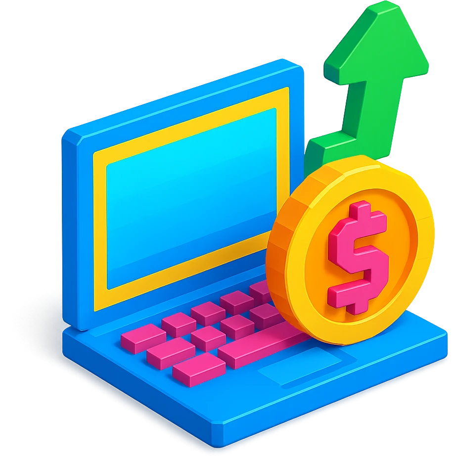 Online business money emoji