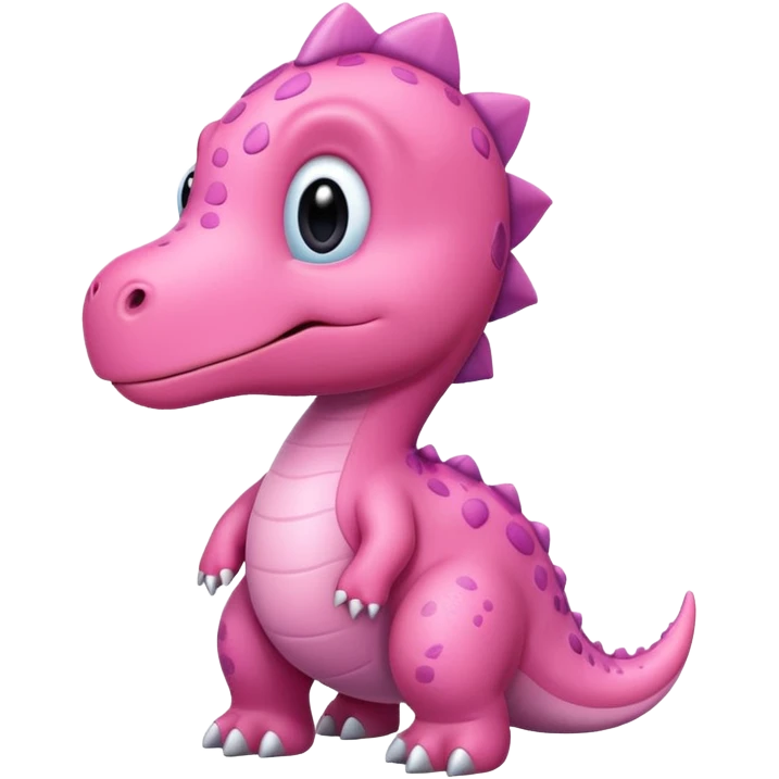 Dinosaurio rosa cute emoji