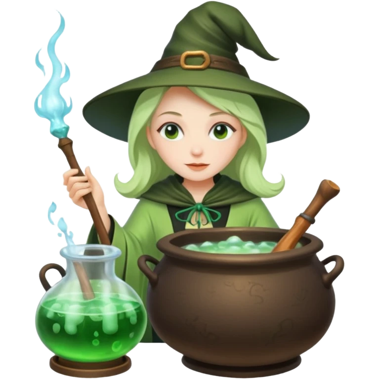 green witch cooking potion emoji