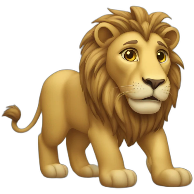 Lion sur cheval  emoji