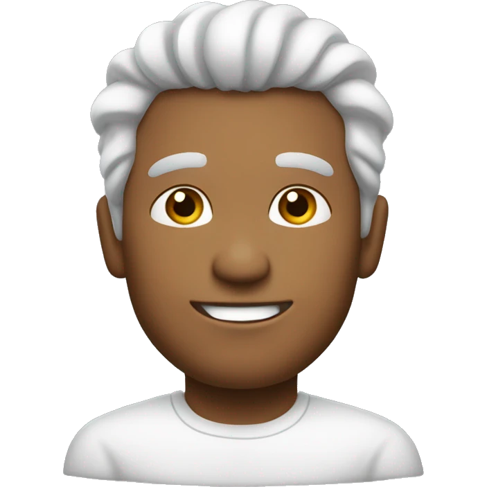 Hombre de piel blanca, con pelo de color negro   emoji