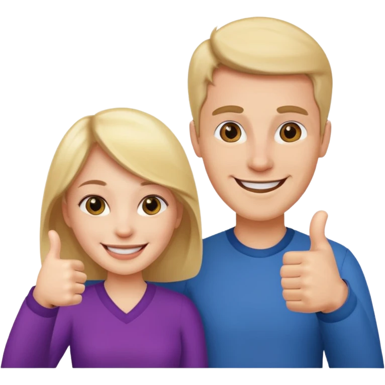 Mr. and Mrs. giving a thumbs up emoji