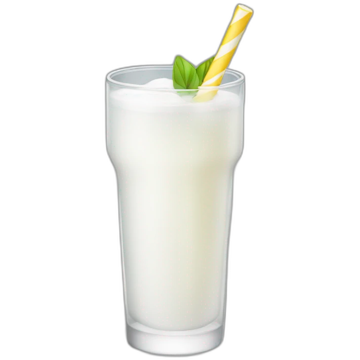 Thin long glass white drink emoji