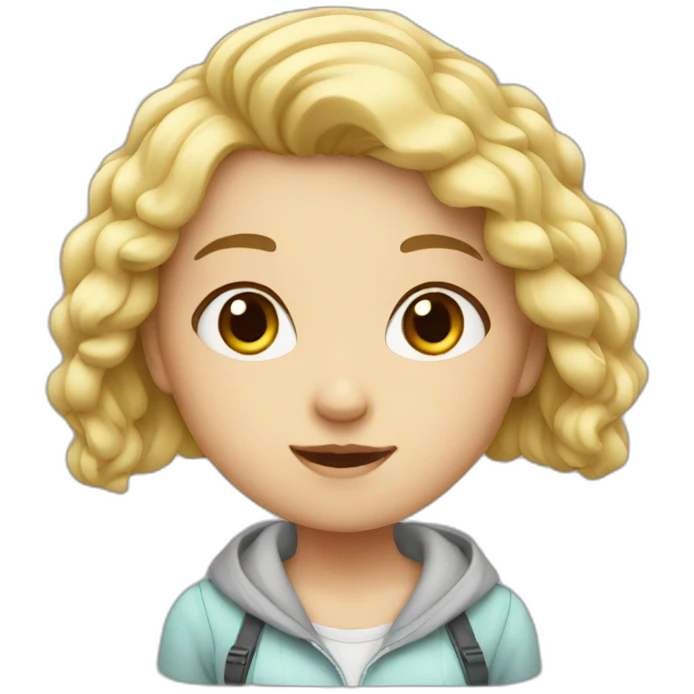 white cute girl  emoji