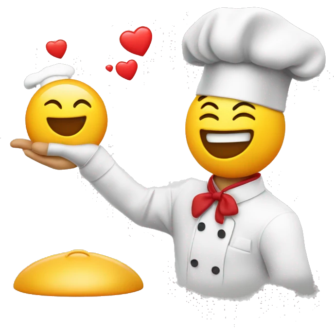 emoji blowing kiss with a chef’s hat  emoji