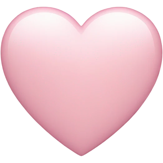 Light pink iPhone heart  emoji