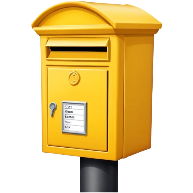 yellow post box  emoji