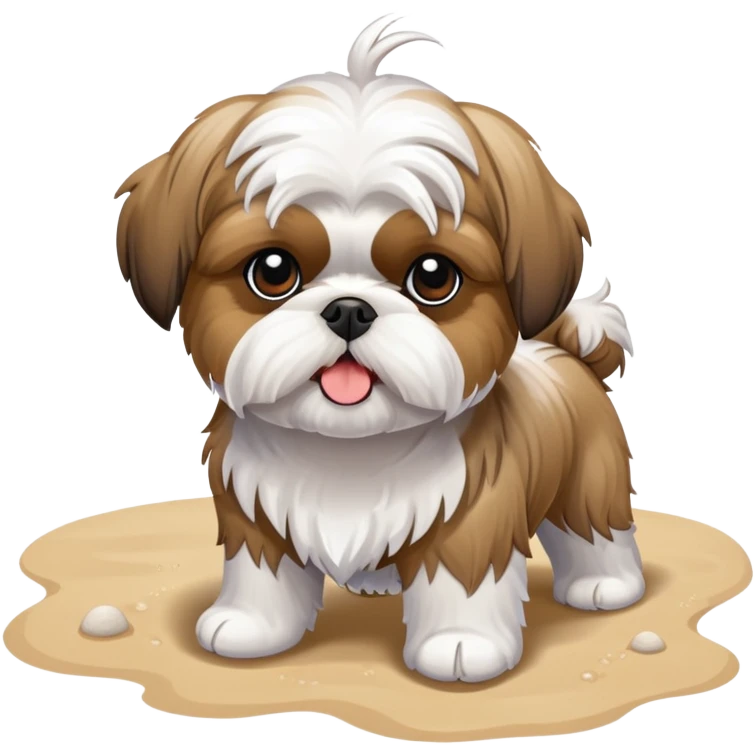 Shitzu on the beach  emoji