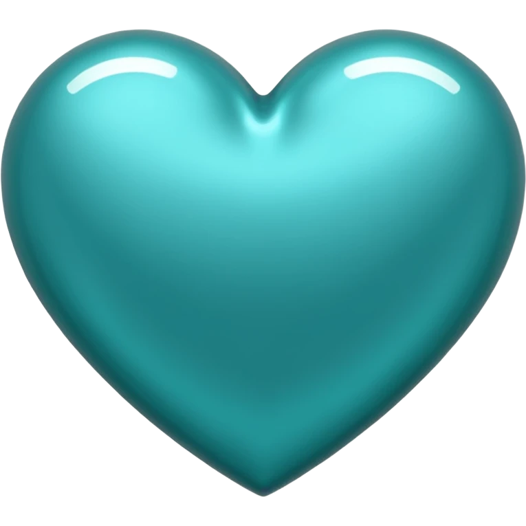 heart with a metallic teal finish emoji