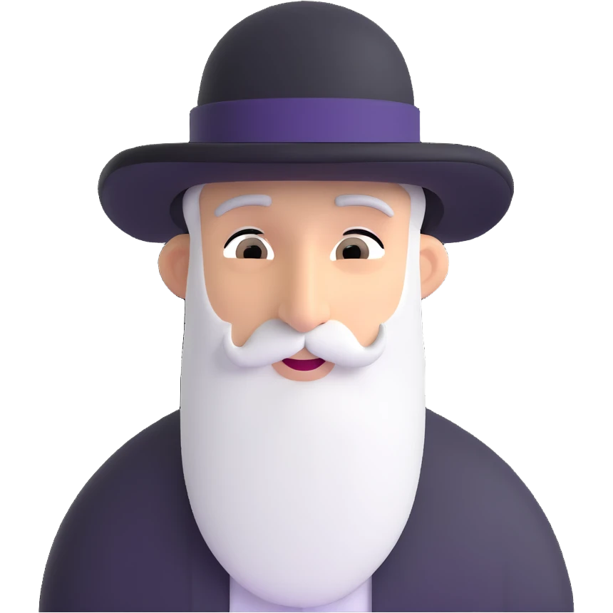 Jewish rabbi with traditional attire emoji