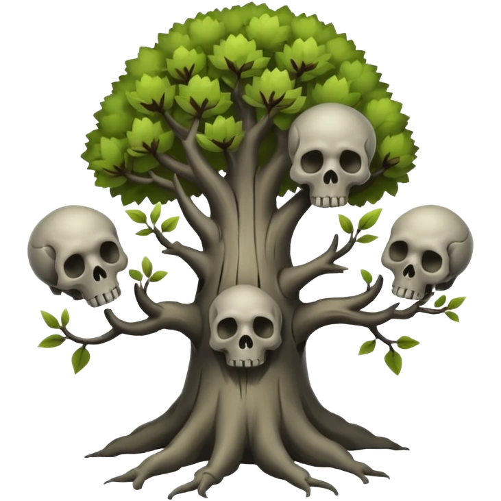 Tree sprouting skulls – Haunted forest





















 emoji